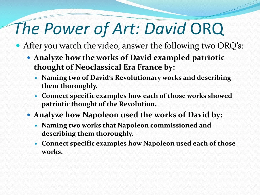 the power of art david orq n.