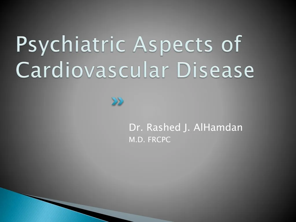 psychiatric aspects of cardiovascular disease n.