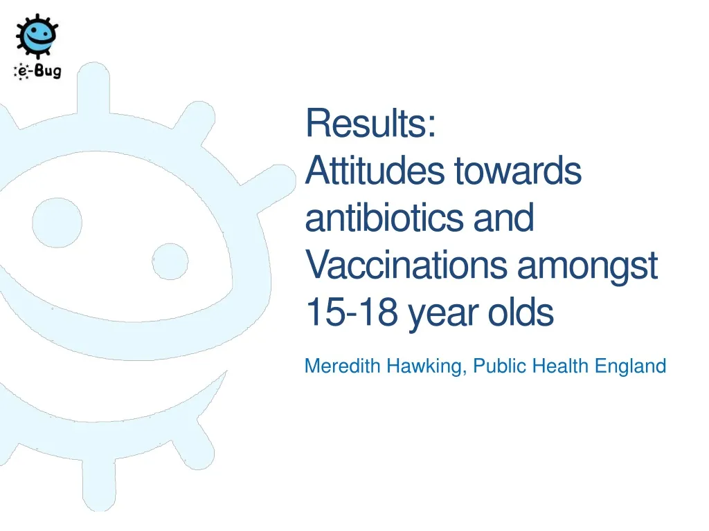 results attitudes towards antibiotics and vaccinations amongst 15 18 year olds n.