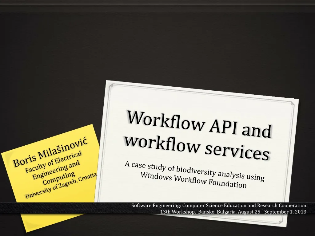 workflow api and workflow services n.