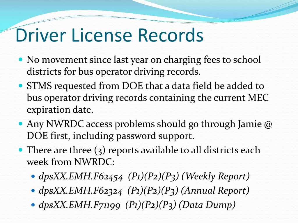 driver license records n.