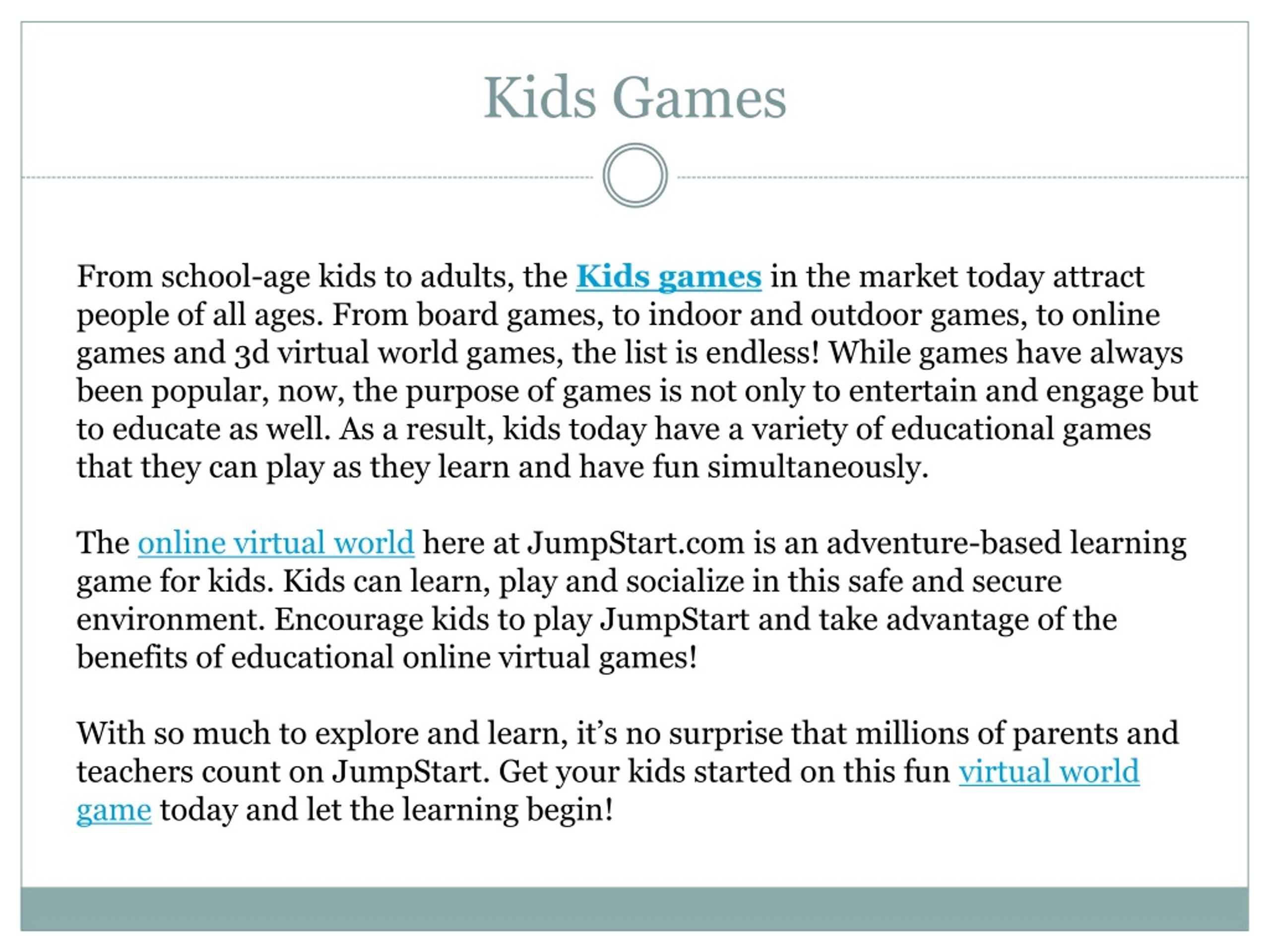 What Are the Benefits of Playing Online Games for Kids?