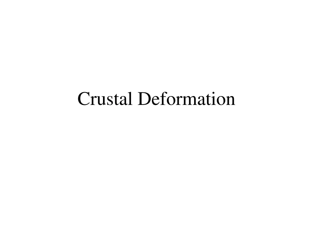 crustal deformation n.
