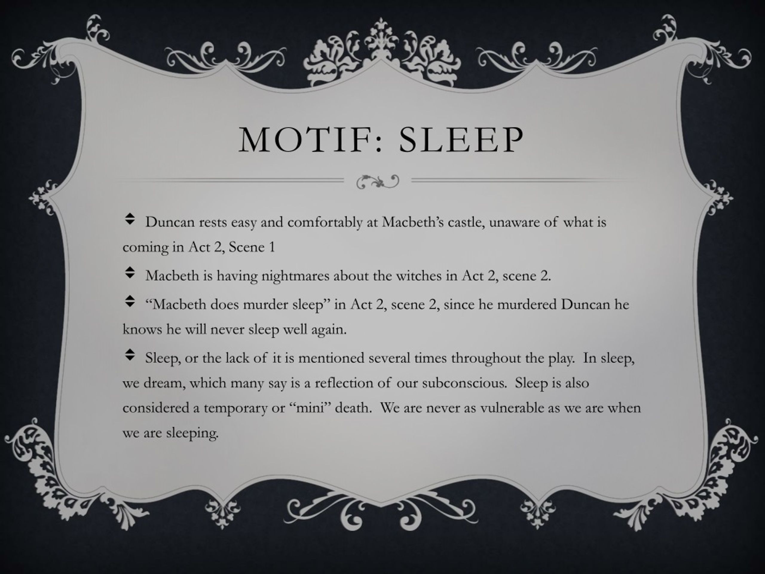 macbeth sleep motif essay