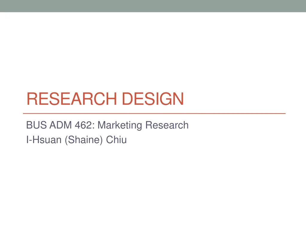 research design n.