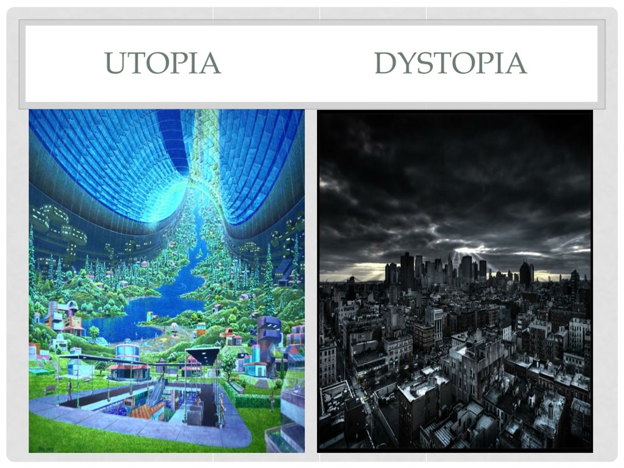 PPT Utopia Dystopia PowerPoint Presentation Free Download ID 1043657