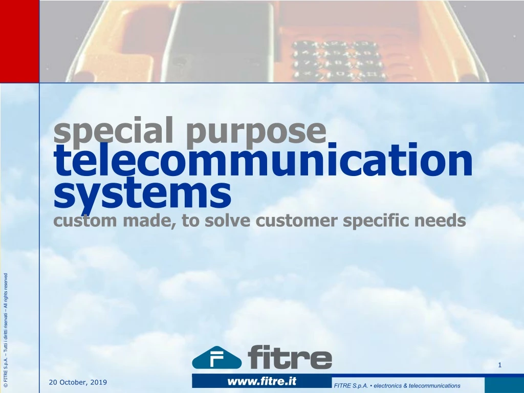 special purpose telecommunication systems custom n.