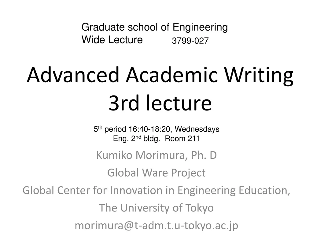advanced academic writing 3rd lecture n.
