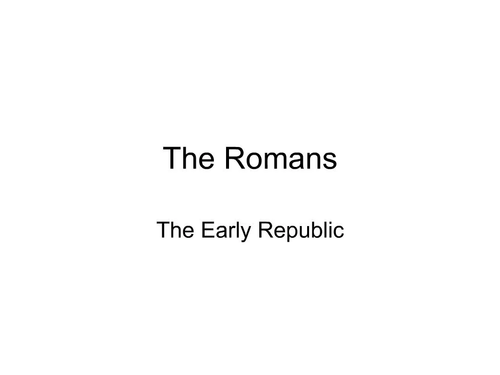 PPT - The Romans PowerPoint Presentation, Free Download - ID:1055244