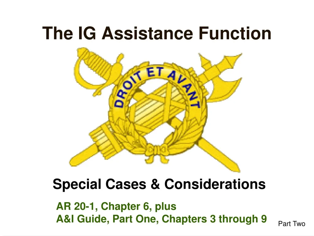 the ig assistance function n.