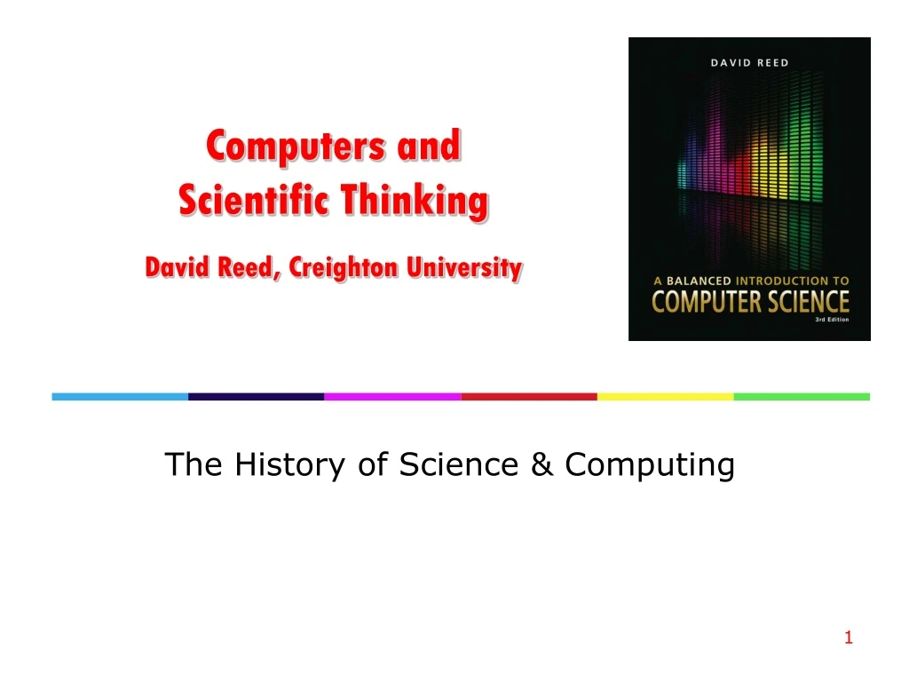 computers and scientific thinking david reed creighton university n.
