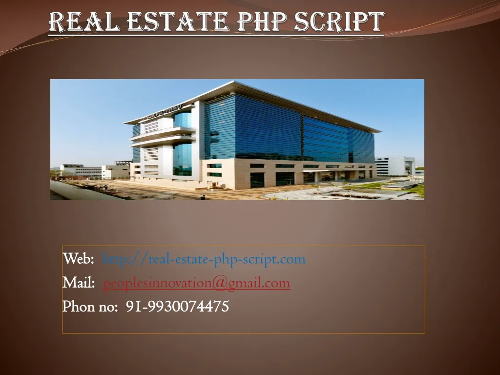 real estate php script n.