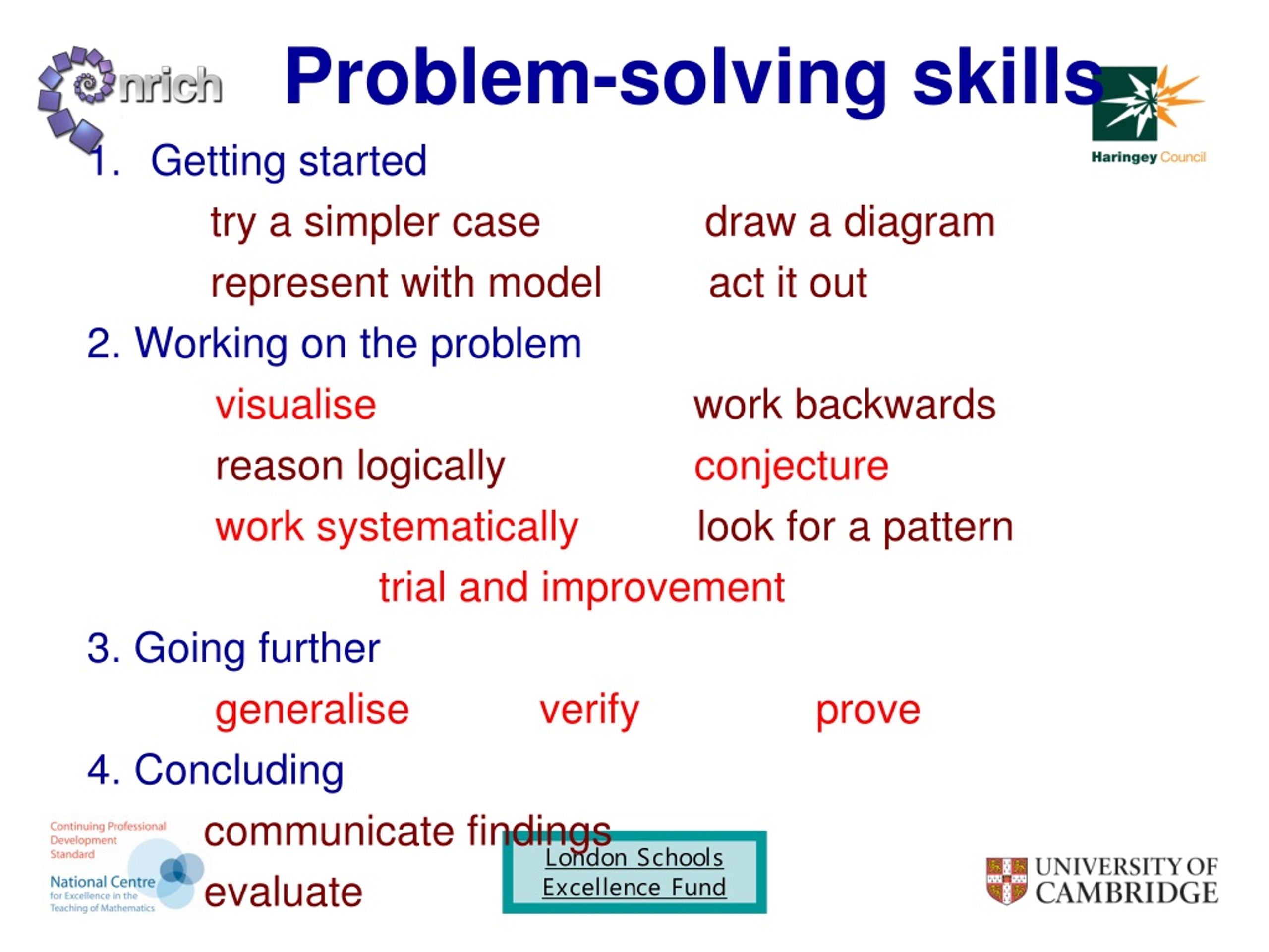 nrich types of problem solving