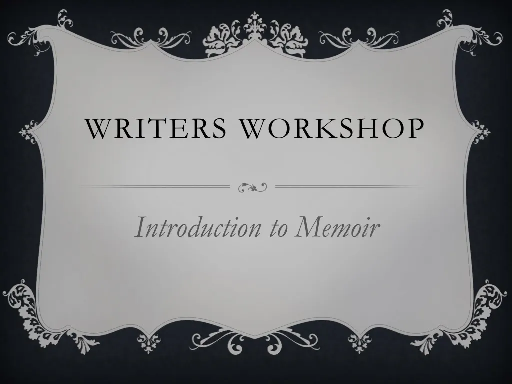 writers workshop n.