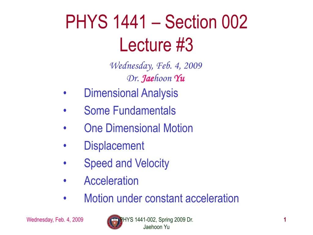 phys 1441 section 002 lecture 3 n.