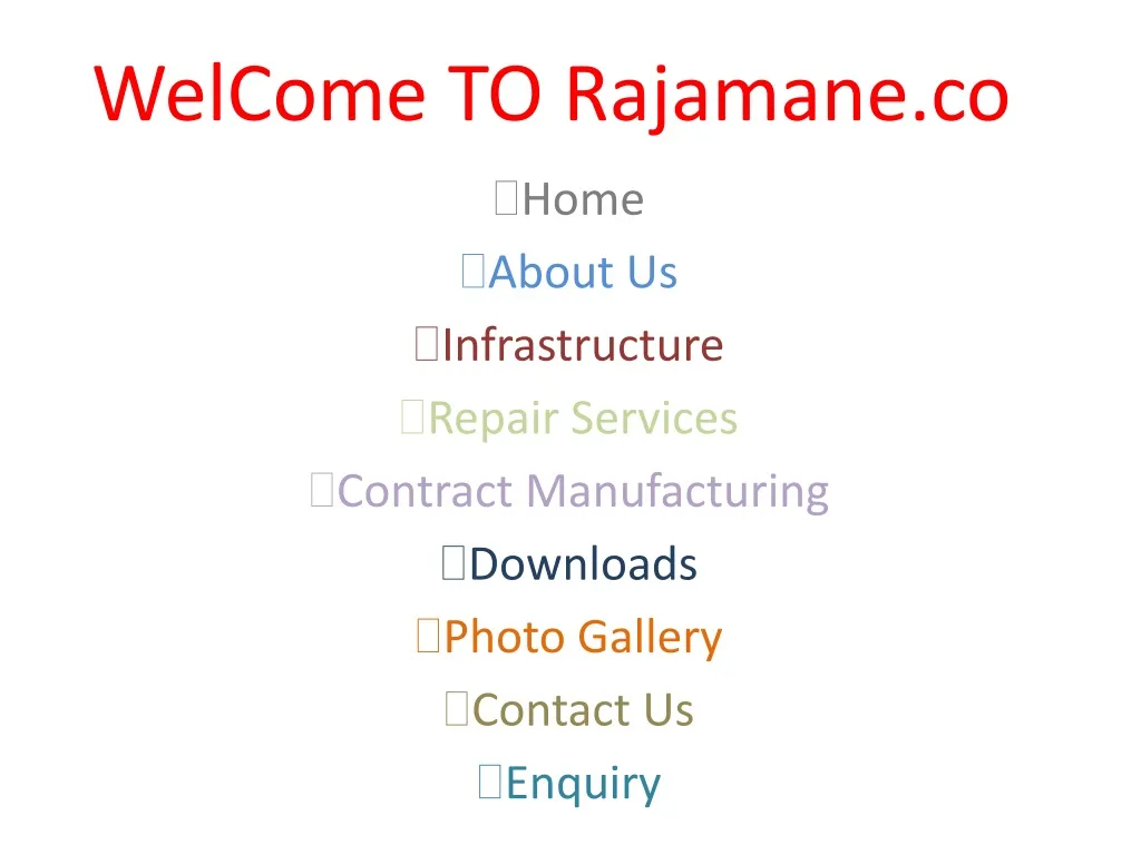 welcome to rajamane co n.