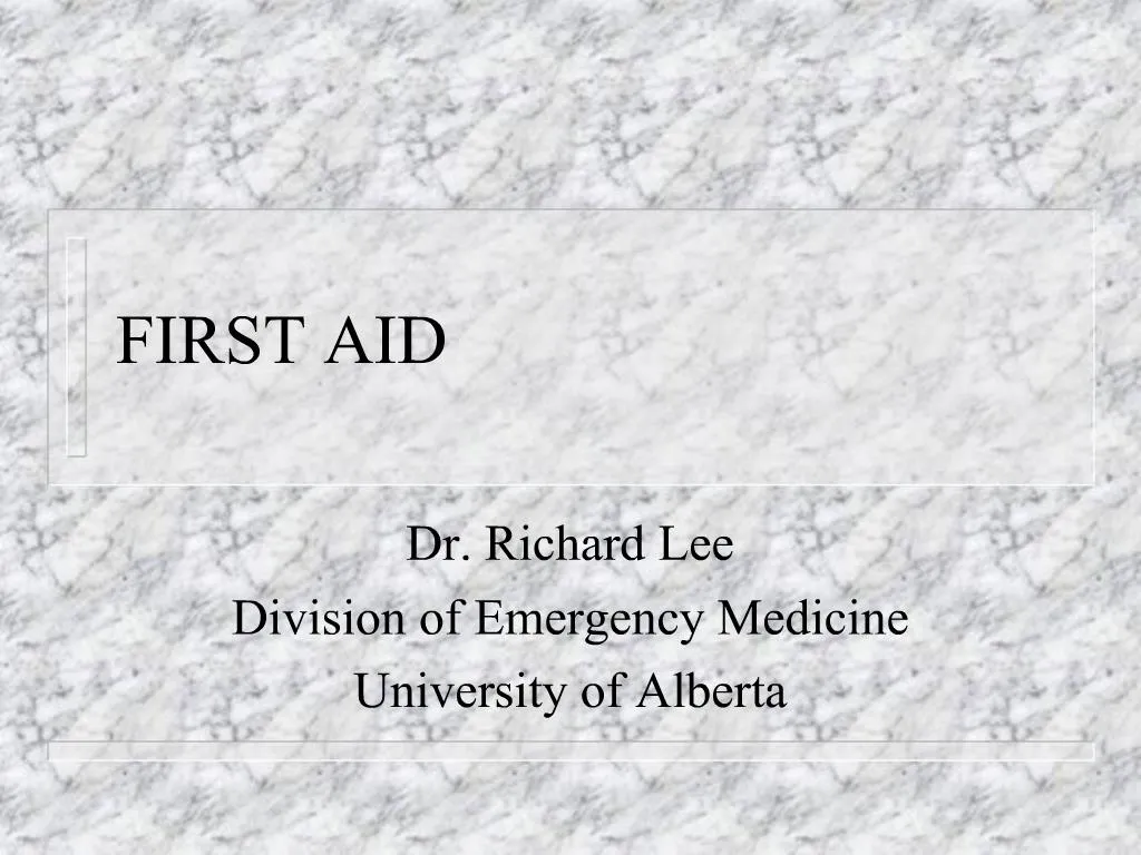 PPT FIRST AID PowerPoint Presentation, free download ID1072715