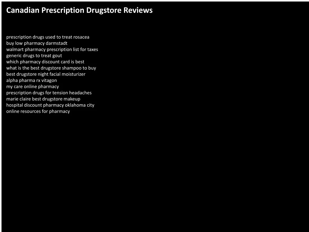 canadian prescription drugstore reviews n.