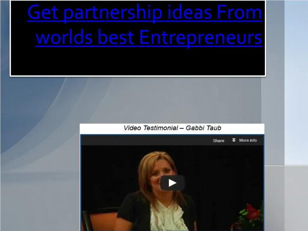 get partnership ideas from worlds best entrepreneurs n.