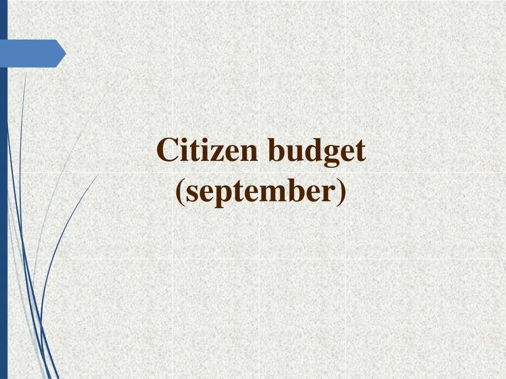 citizen budget september n.