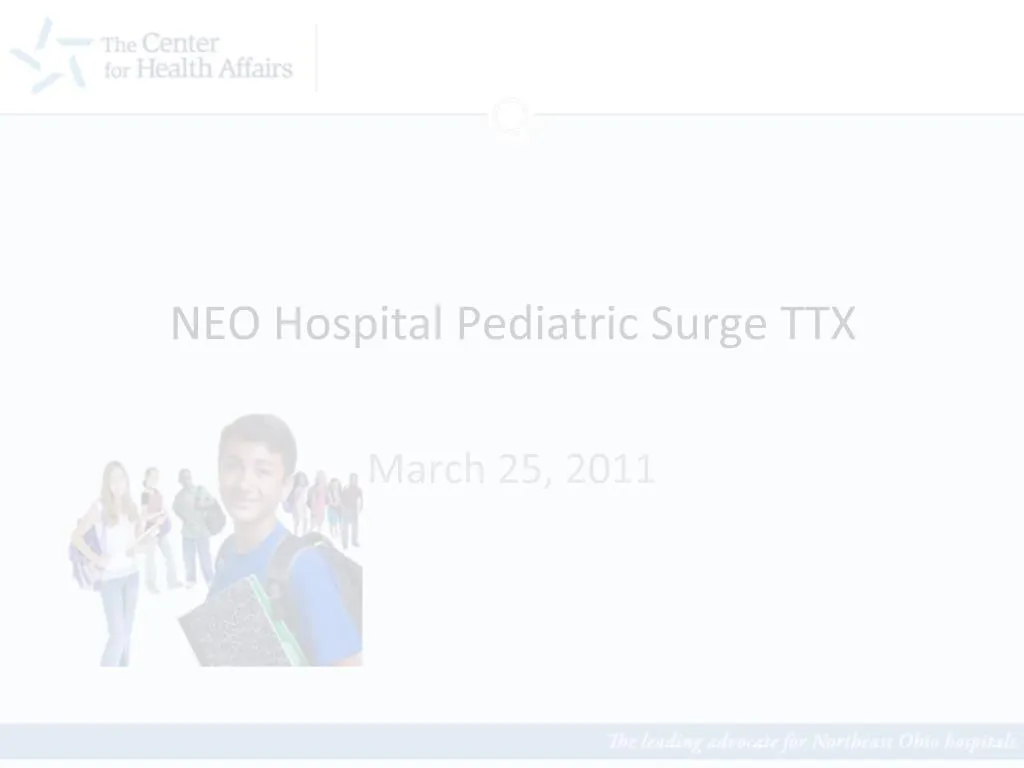 PPT NEO Hospital Pediatric Surge TTX PowerPoint Presentation, free