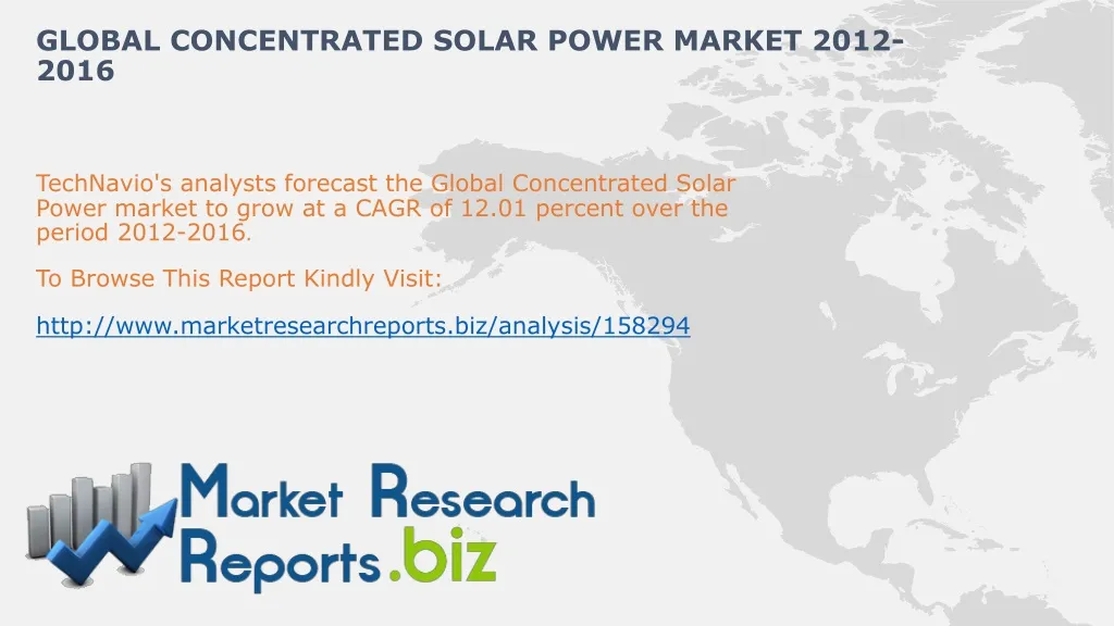 global concentrated solar power market 2012 2016 n.