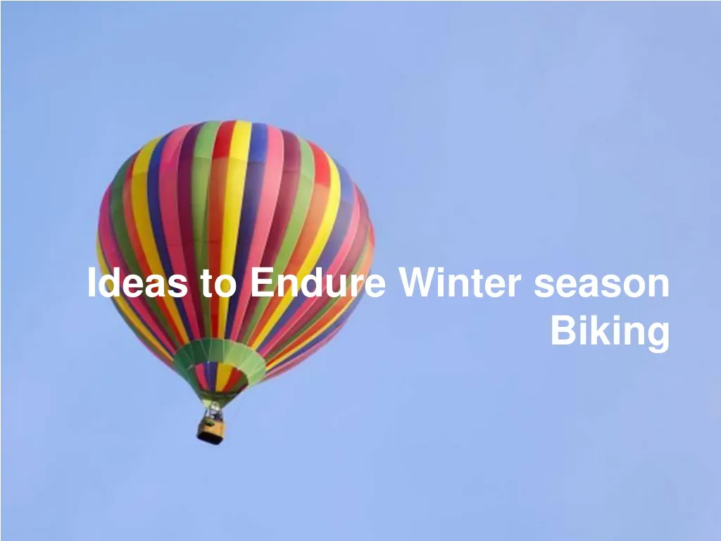ideas to endure winter season biking n.