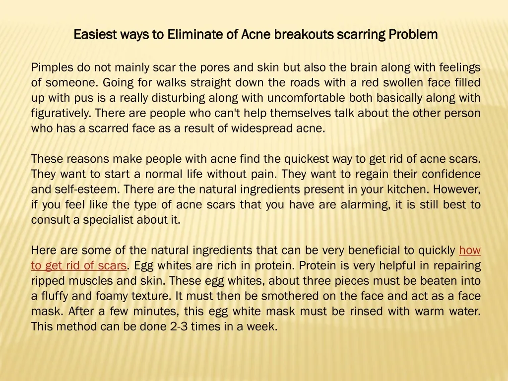 easiest ways to eliminate of acne breakouts n.