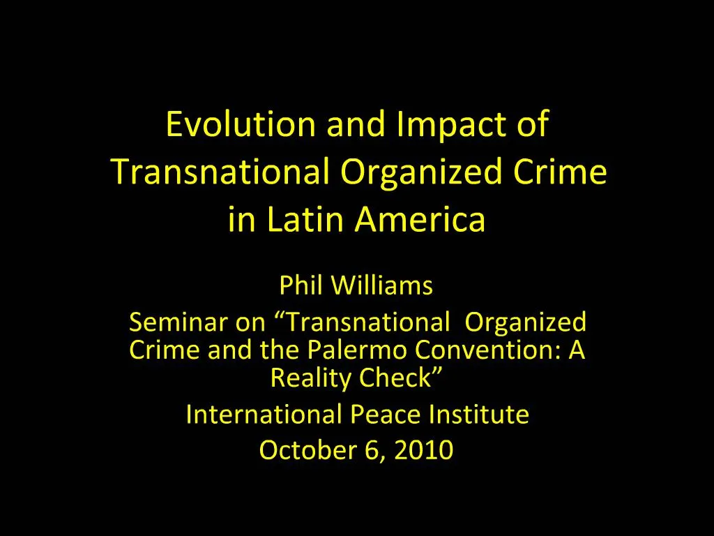 Organized Crime In America