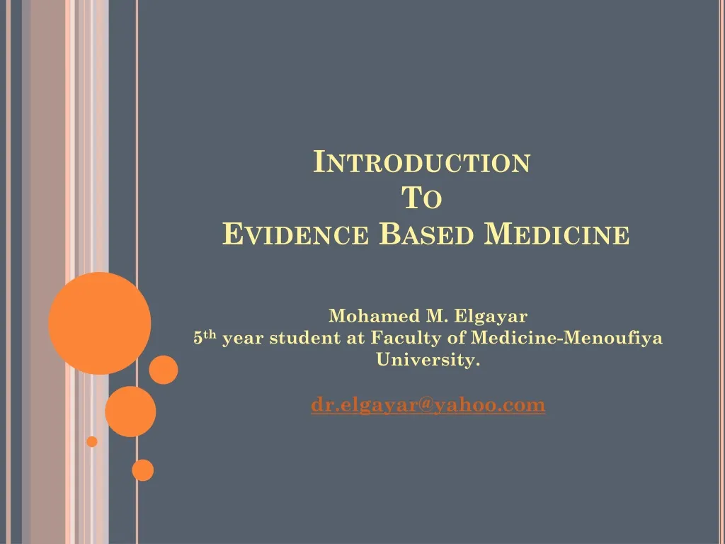 PPT - Evidence Based Medicine PowerPoint Presentation, Free Download ...