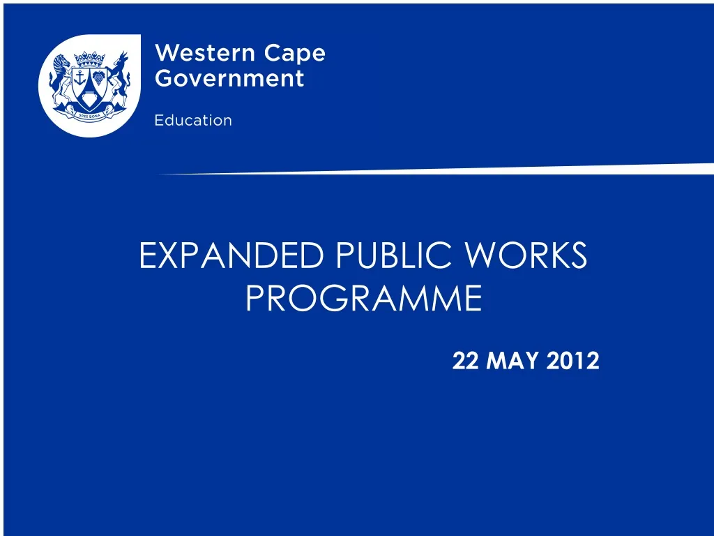 PPT - EXPANDED PUBLIC WORKS PROGRAMME PowerPoint Presentation, free ...