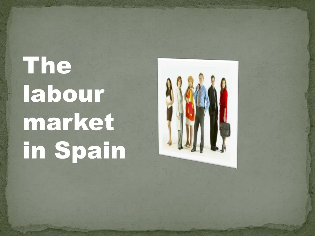 the labour market in spain n.