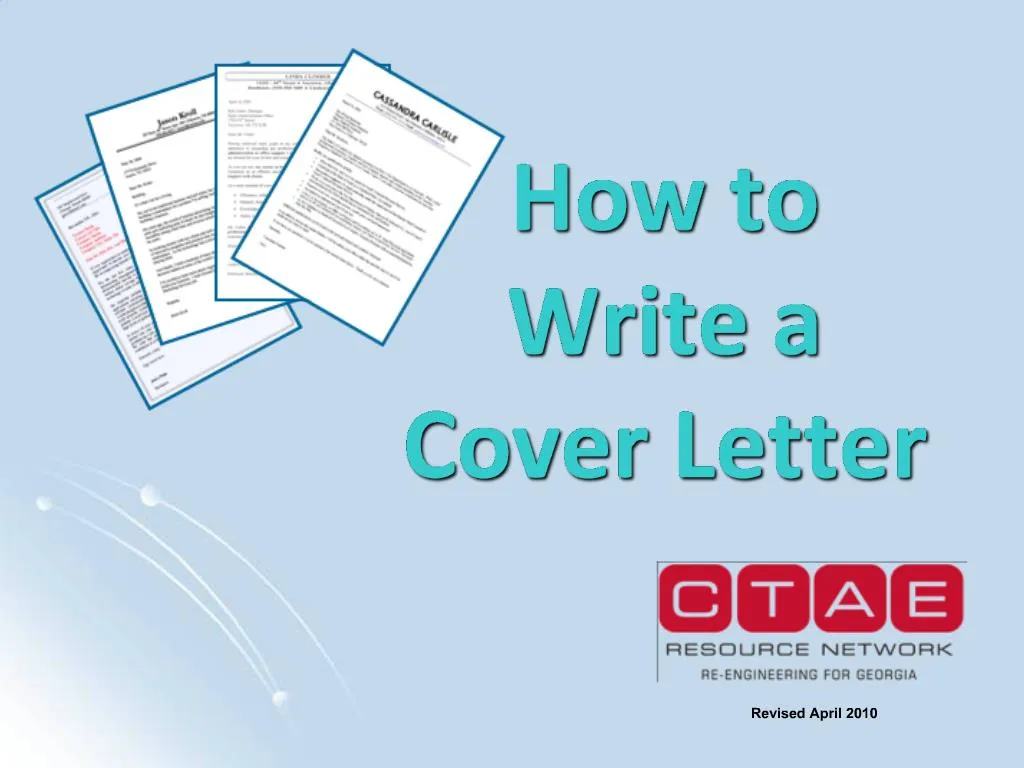 how to write a cover letter powerpoint