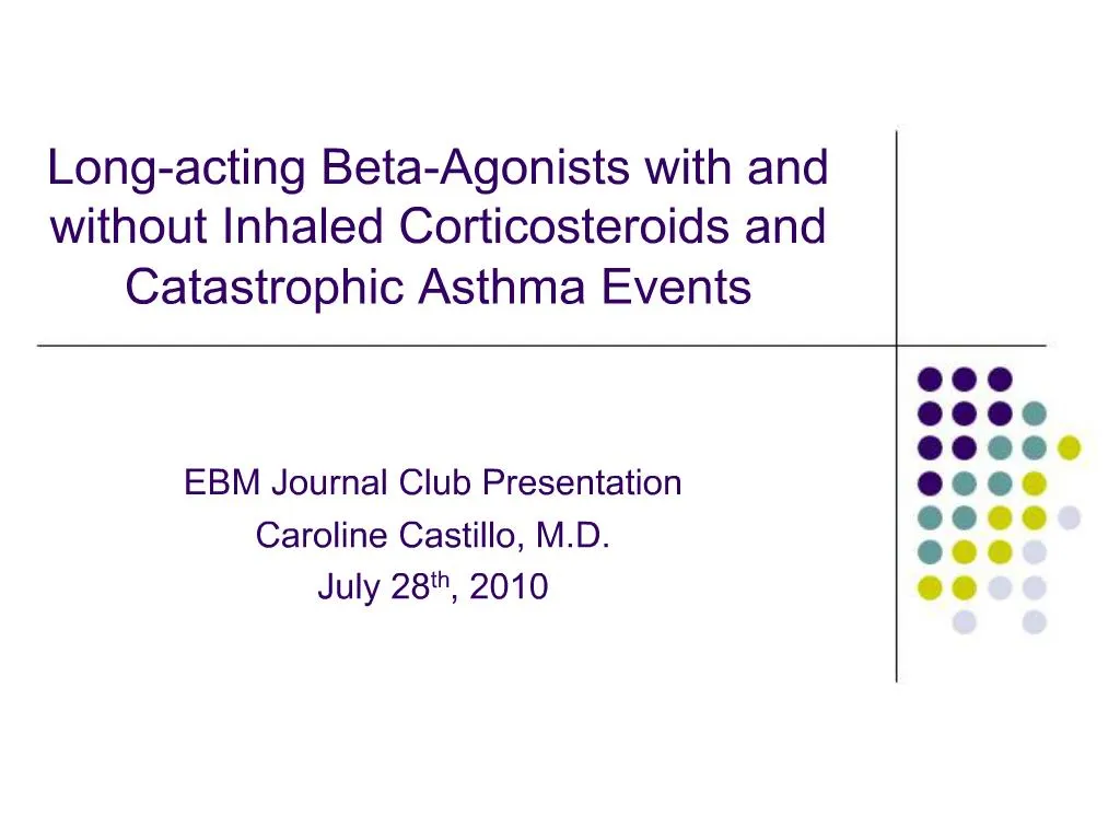 PPT - Long-acting Beta-Agonists With And Without Inhaled ...