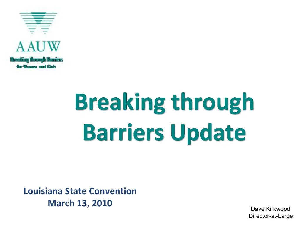 PPT - Breaking Through Barriers Update PowerPoint Presentation, Free ...