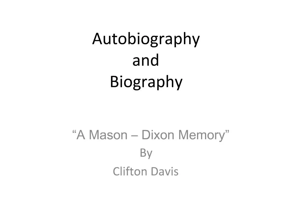 biography and autobiography ppt