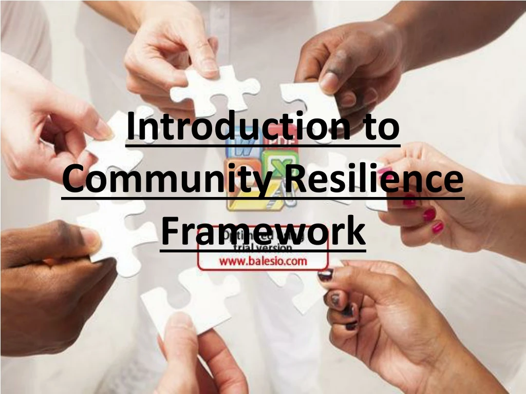 introduction to community resilience framework n.