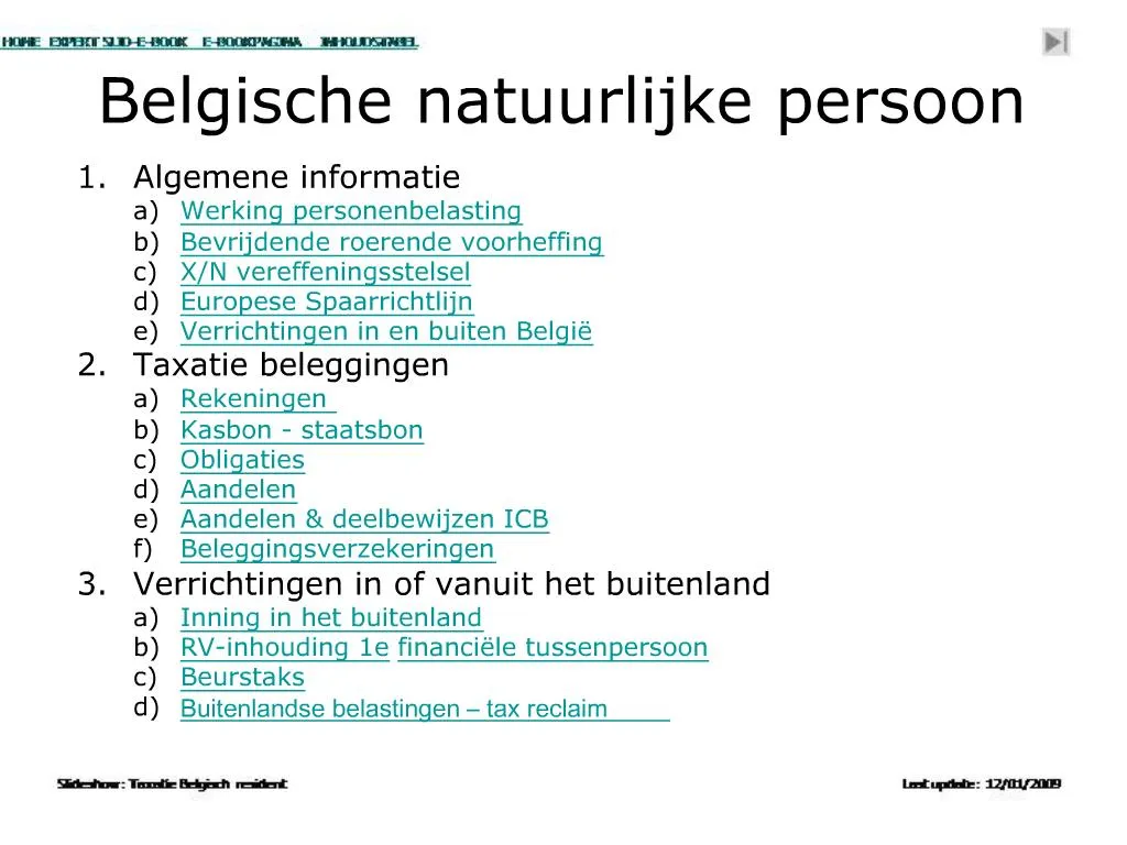 PPT - Belgische natuurlijke persoon PowerPoint Presentation, free