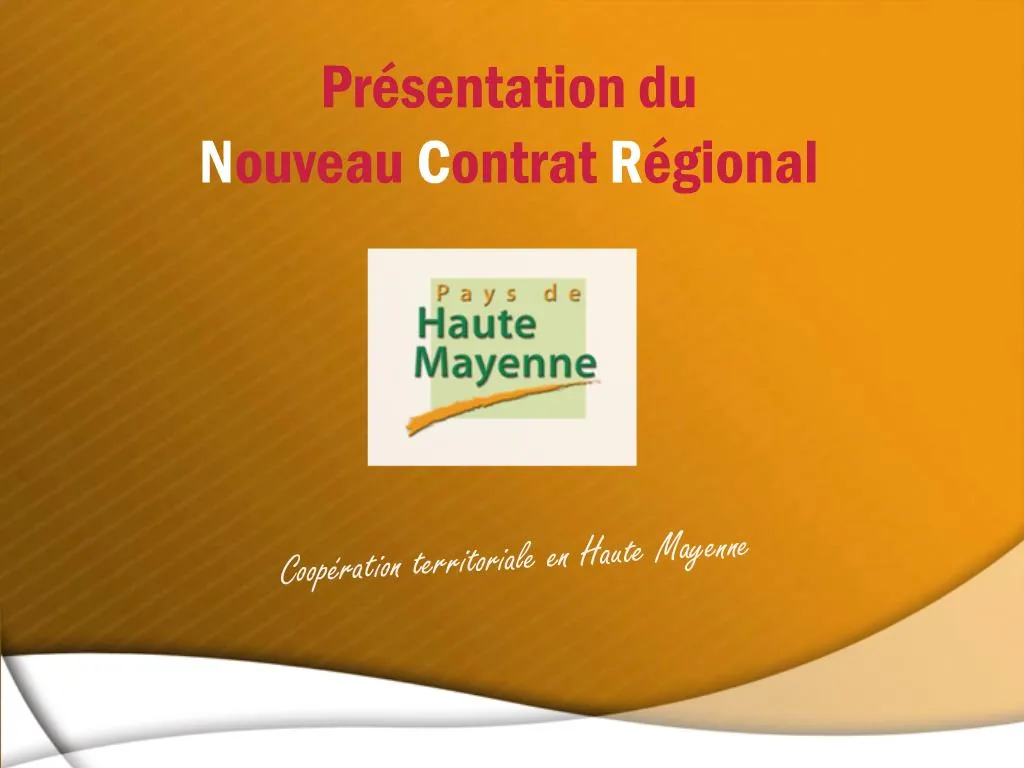 PPT - Pr Sentation Du Nouveau Contrat R Gional PowerPoint Presentation ...