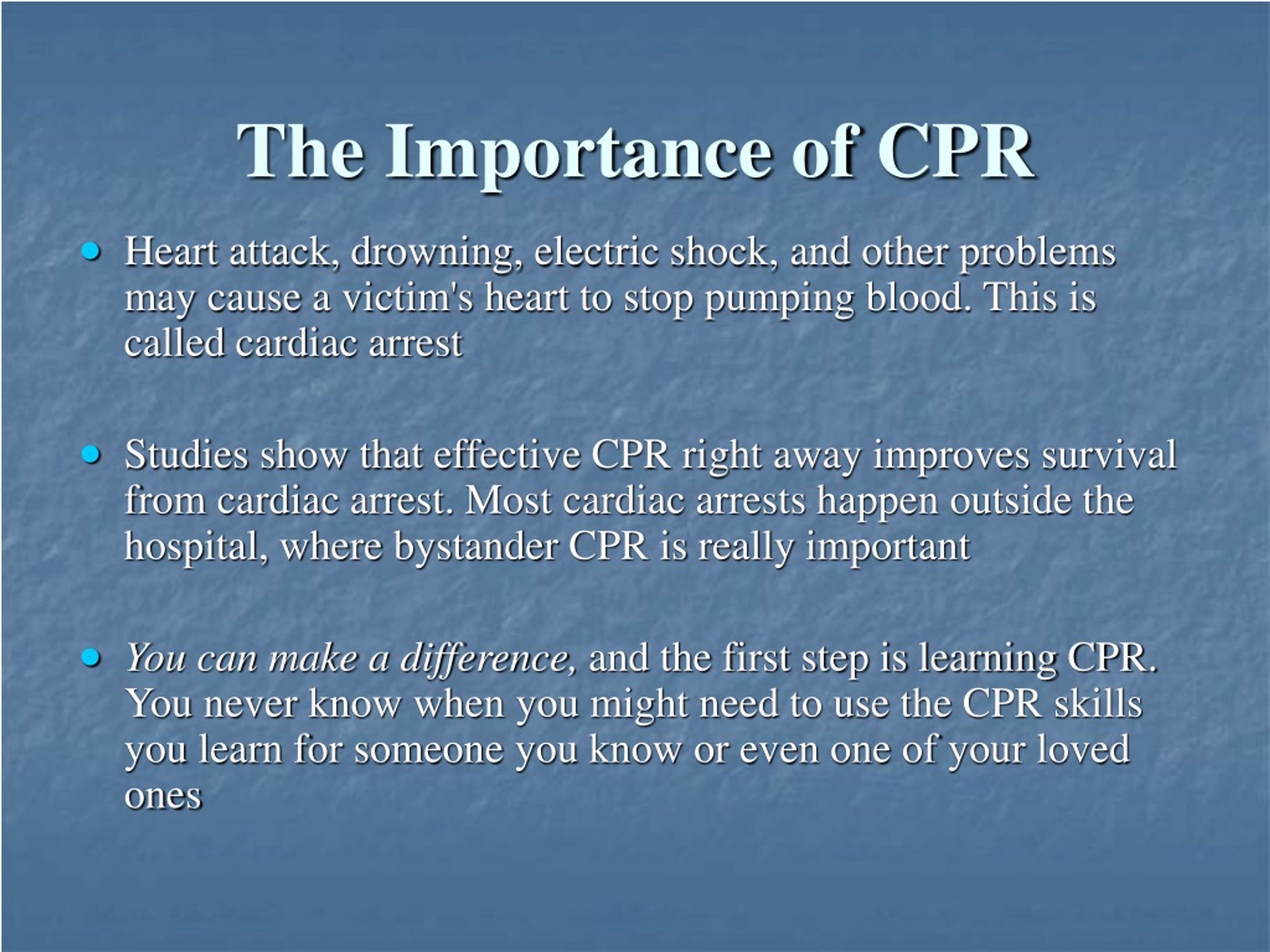 presentation on importance of cpr