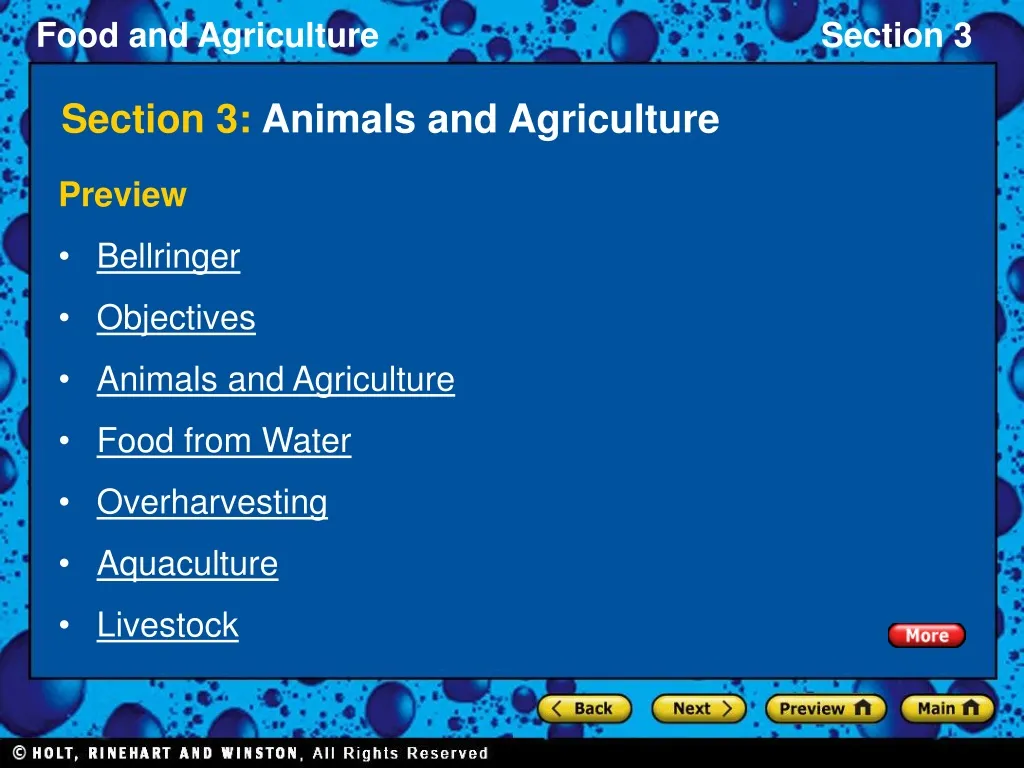 section 3 animals and agriculture n.