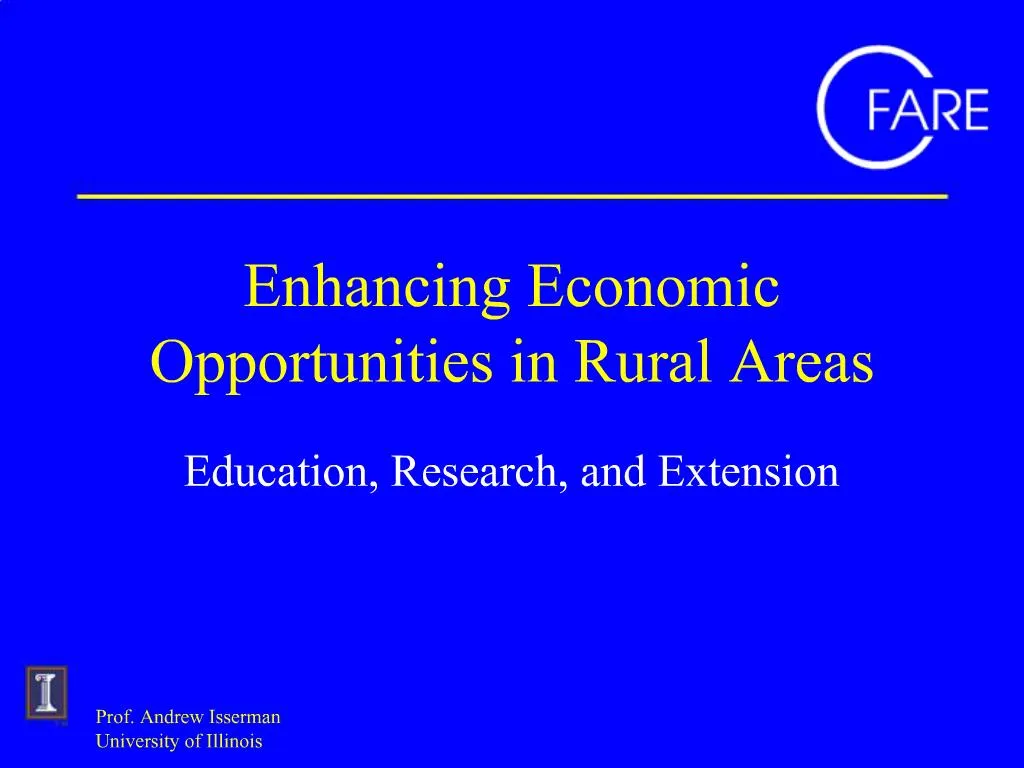 PPT - Enhancing Economic Opportunities in Rural Areas PowerPoint ...