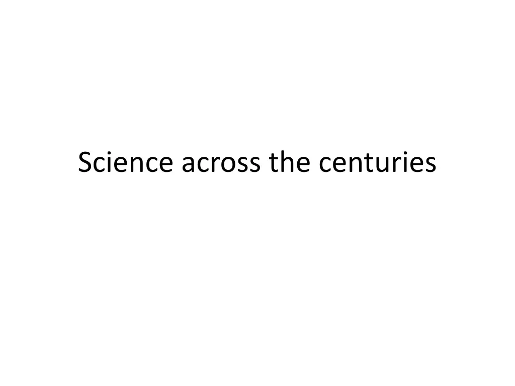 science across the centuries n.