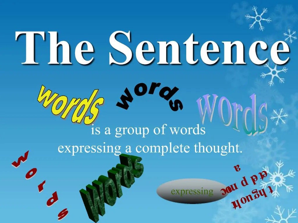 powerpoint presentation on the sentence