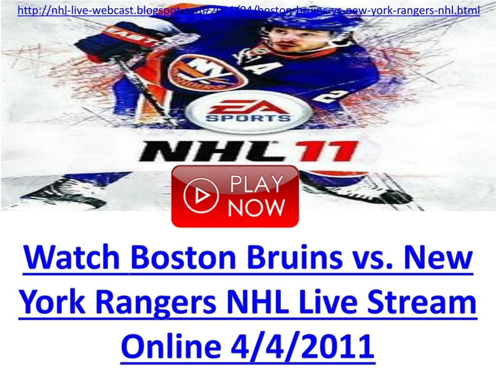 PPT TV TV TV TV Boston Bruins vs New York Rangers Live Online So