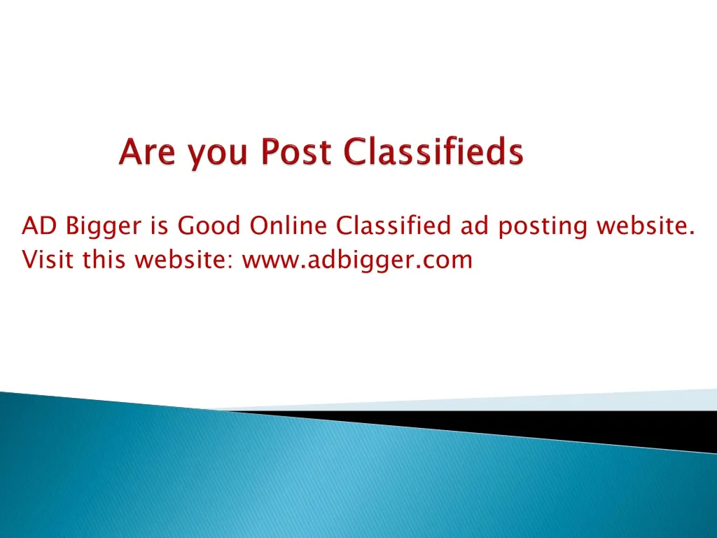 are you post classifieds n.
