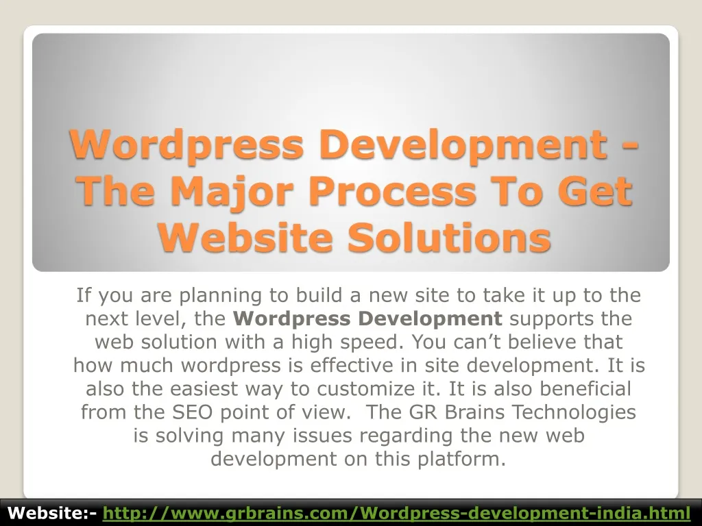 wordpress development the major process to get website solutions n.