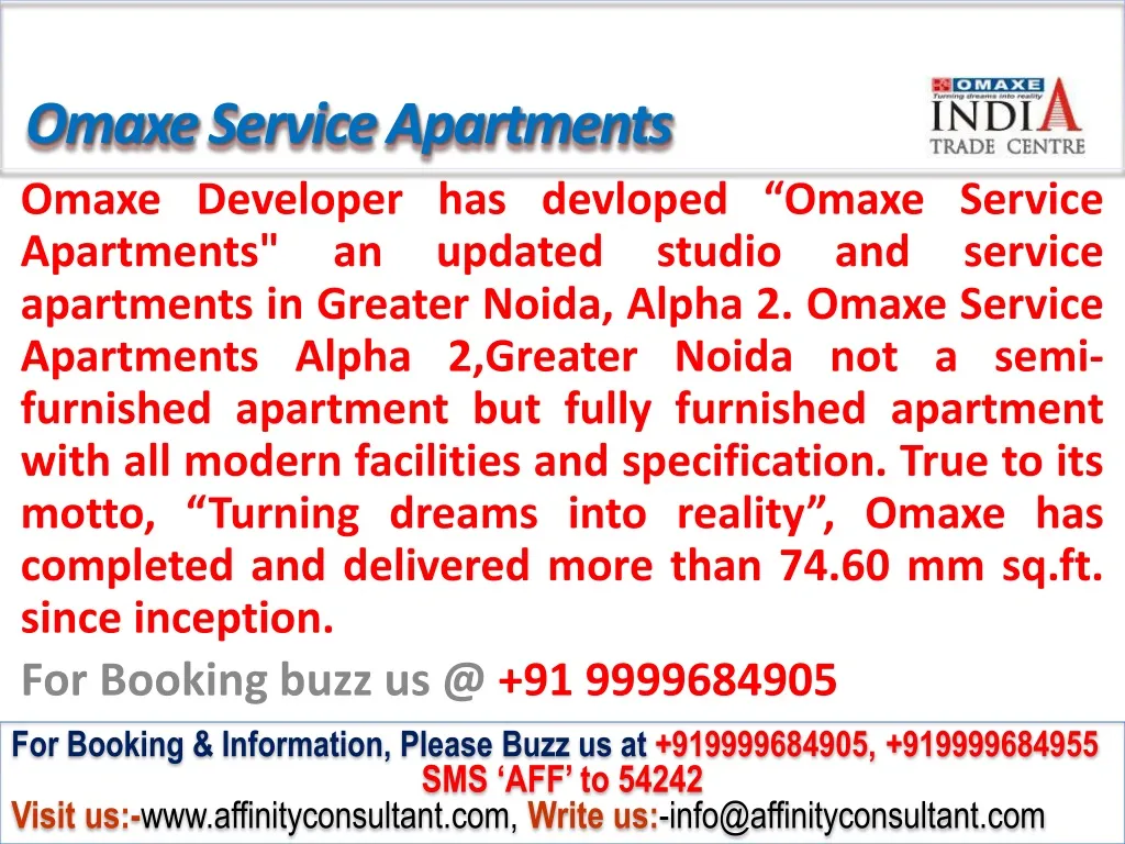omaxe service apartments n.