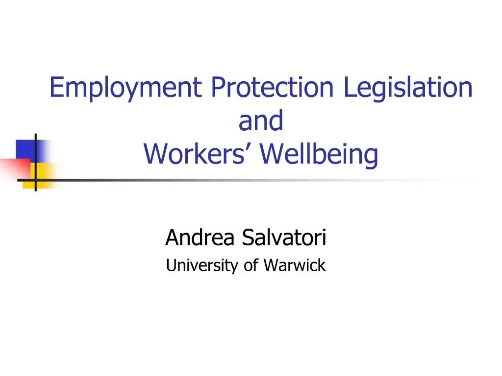 PPT Employment Protection Legislation and Workers Wellbeing PowerPoint Presentation ID1118849