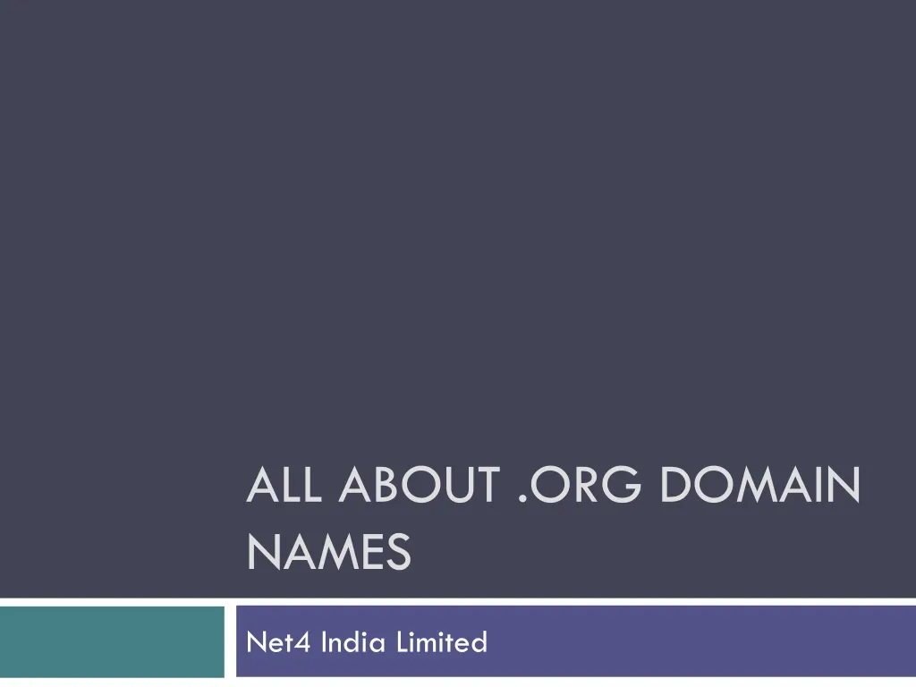 all about org domain names n.
